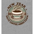 thumbnail image 4 of New Year, Same Coffee Addiction Adult Heather Gray Crew Neck Short Sleeve Tee-Medium, 4 of 4