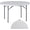 White-2, variant on Yunken Folding Table, Indoor Outdoor Portable Plastic Dining Card Table Utility Table for Camping Dining Event Party, White-6