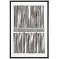 thumbnail image 2 of PixonSign Framed Wall Art Duotone Black & White Line Art Blocks Abstract Geometric Paintings Minimalism Modern Art Decorative Boho Canvas Prints Fine Art for Rooms - 16"x24"x3 Black, 2 of 5