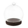 thumbnail image 4 of AMLESO Display Dome Valentine's Day Decoration Jewelry Display Glass Dome with Base dark brown base, 4 of 8
