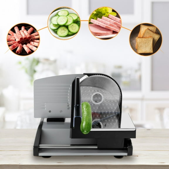 Stainless Steel Meat Slicer Bread Slicing Machine Fruit Cutter Meat Slicer 200w
