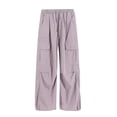thumbnail image 5 of CAIVO Child Girls Cargo Pants For Preteen Girls Lightweight Utility Summer Trousers For Everyday Play And School Breathable Kids Pants Holiday Solid Color Streetwear, 5 of 5