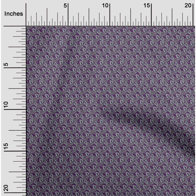 oneOone Polyester Lycra Fabric Leaves & Floral Block Decor Fabric Printed BTY 56 Inch Wide