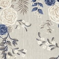 thumbnail image 5 of 9' X 12' Blue And Grey Floral Stain Resistant Non Skid Area Rug, 5 of 6