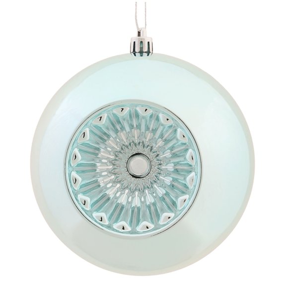 Vickerman 4.75" Baby Blue Shiny Star Brite Ball Ornament, 4 per Bag