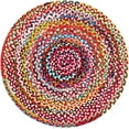 thumbnail image 2 of Indian Handmade Braided Multi Cotton Rectangular Area Rug, Home Décor Rug, Multi Cotton Rug, Multi Cotton Rug for Bedroom, Dining Room, living room, Doormat Rug Size - 6' Round (180 cm x 180 cm), 2 of 5