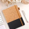 thumbnail image 5 of Cork & Linen Hardcover Notebook, 5.7X8.46inch Journal with Elastic Band, Lined Notebook with Pen Holder, Minimalist Notebook for Writing, Journaling, Work and Daily Planning, 5 of 5