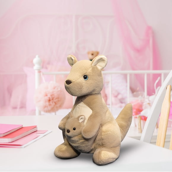 RKSTN Christmas Kangaroo Plush Kangaroo Toys Realistic and Baby Set Soft Doll Decorative Toys Christmas Gifts