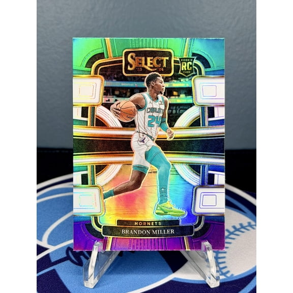 2023-24 Panini Select Brandon Miller Trading Card #80 Tri-Color Prizms RC Charlotte Hornets