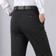 thumbnail image 5 of Pantalones de traje de hombre con cremallera y bolsillo, rectos, de tubo, de color liso, de poliéster, 5 of 9