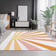 thumbnail image 4 of Area Rugs Simple Sun Rays Stain Resistance, 2 X 3 ft Machine Washable Non-Slip Carpet for Living Room Bedroom Office, White Pet Friendly Indoor & Outdoor Rug, 4 of 7
