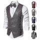 thumbnail image 3 of Men's Shiny Sequin Vest, V-neck Suit Waistcoat, 3 of 4