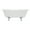 White / Polished Chrome Feet, variant on Aqua Eden VCTND6728NH5 67-Inch Cast Iron Oval Double Slipper Clawfoot Tub (No Faucet Drillings) in White/Oil Rubbed Bronze