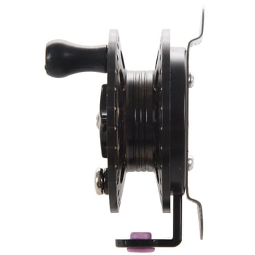 Plastic Ice Fishing Reels - Compact 6x2cm Tackle Wheels For Ice & Fly Fishing, Lightweight & Black Design