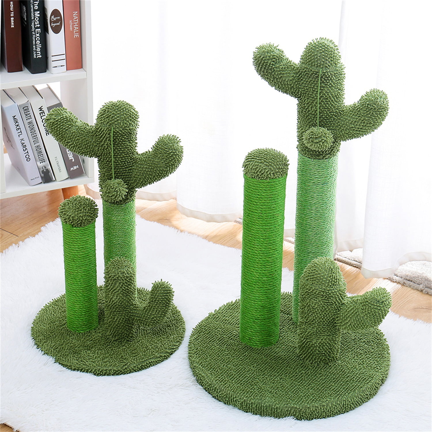 Pefilos 20" Cat Scratching Post, Cactus Cat Scratcher Post for Indoor Cats Claw Scratcher, Cat Tree Small Kitten , Green M Pefilos 20" Cat Scratching Post, Cactus Cat Scratcher Post for Indoor Cats Claw Scratcher, Cat Tree Small Kitten , Green M