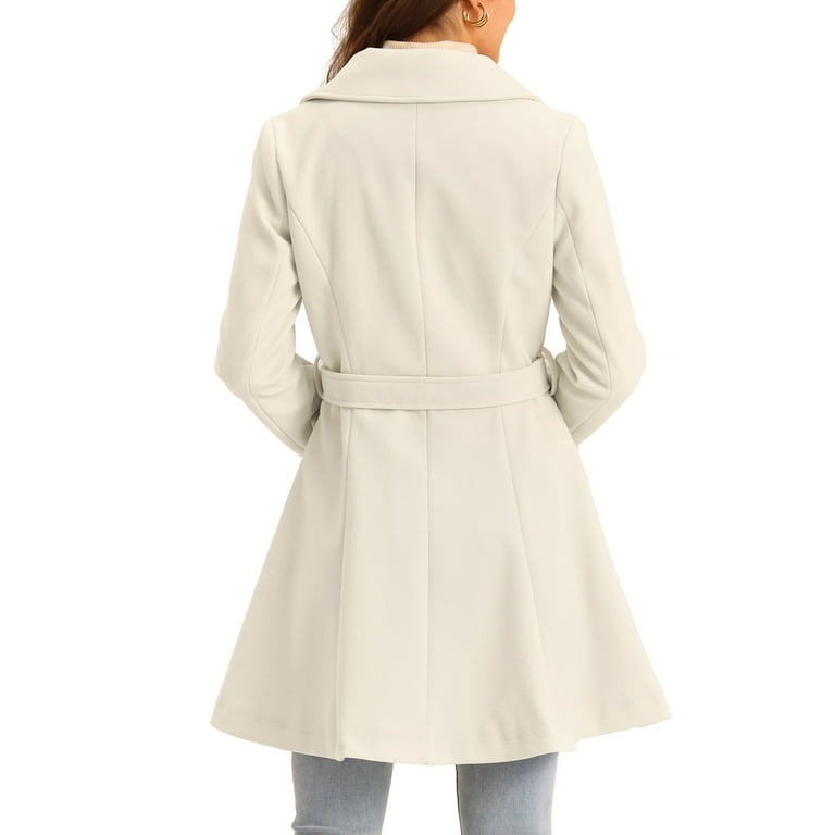 Unique Bargains Women's Elegant Overcoat Shawl Collar Single Unique Bargains Women's Elegant Overcoat Shawl Collar Single