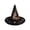 A, variant on Kumdkdwn Halloween Witch Hat Quilted Embroidered Polyester Costume Accessory Wide Brim Gothic Wizard Hat for Party Cosplay Halloween Decor Gift