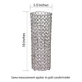 thumbnail image 3 of BalsaCircle 16" Faux Crystal Beaded Cylinder Shaped Candle Holder Wedding Party Centerpiece Silver, 3 of 4