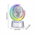 thumbnail image 5 of Ventilador LED Ventilador Silencioso con Batería Ventilador Humidificador Portátil con Tanque de 600 Ml Ventilador Recargable USB Ajustable de 3 Velocidades C, 5 of 5