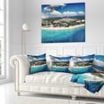 thumbnail image 3 of Designart Caribbean Coast Tropical Panorama - Seascape Throw Pillow - 16x16, 3 of 5