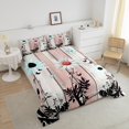 thumbnail image 4 of Erosebridal Rustic Lodge Bedding King Comforter Set,Butterfly Flower Bedding Sets King with Comforter,Botanical Decor,Reversible,Super Cozy,3 Pieces, 4 of 8