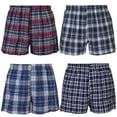 thumbnail image 2 of Falari 4-Pack Men Boxer Underwear 100% Cotton Underpants Assorted-06 Small, 2 of 6