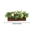 thumbnail image 3 of Faux Eucalyptus Rabbits Ear Leaves Artificial Floral Potted Plant - With 40In Led String Lights, Realistic Foliage, Home Tabletop Decoration - For Living Room Bedroom Office Desk,, 3 of 5