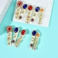 thumbnail image 3 of Handmade Press on Nails  with Heart Rhinestones  Reusable Fake Nails Square Nail S, 3 of 5