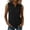 Black, variant on Women's Collared Banded Bottom Tank Top Summer Loose Fit V-Neck Sleeveless Shirts Stretch Comfy Going Out Tee Tank Red
