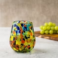 thumbnail image 5 of 10 Strawberry Street Carnival Stemless Wine Handblown Mexican Glass, Set of 6, 5 of 5