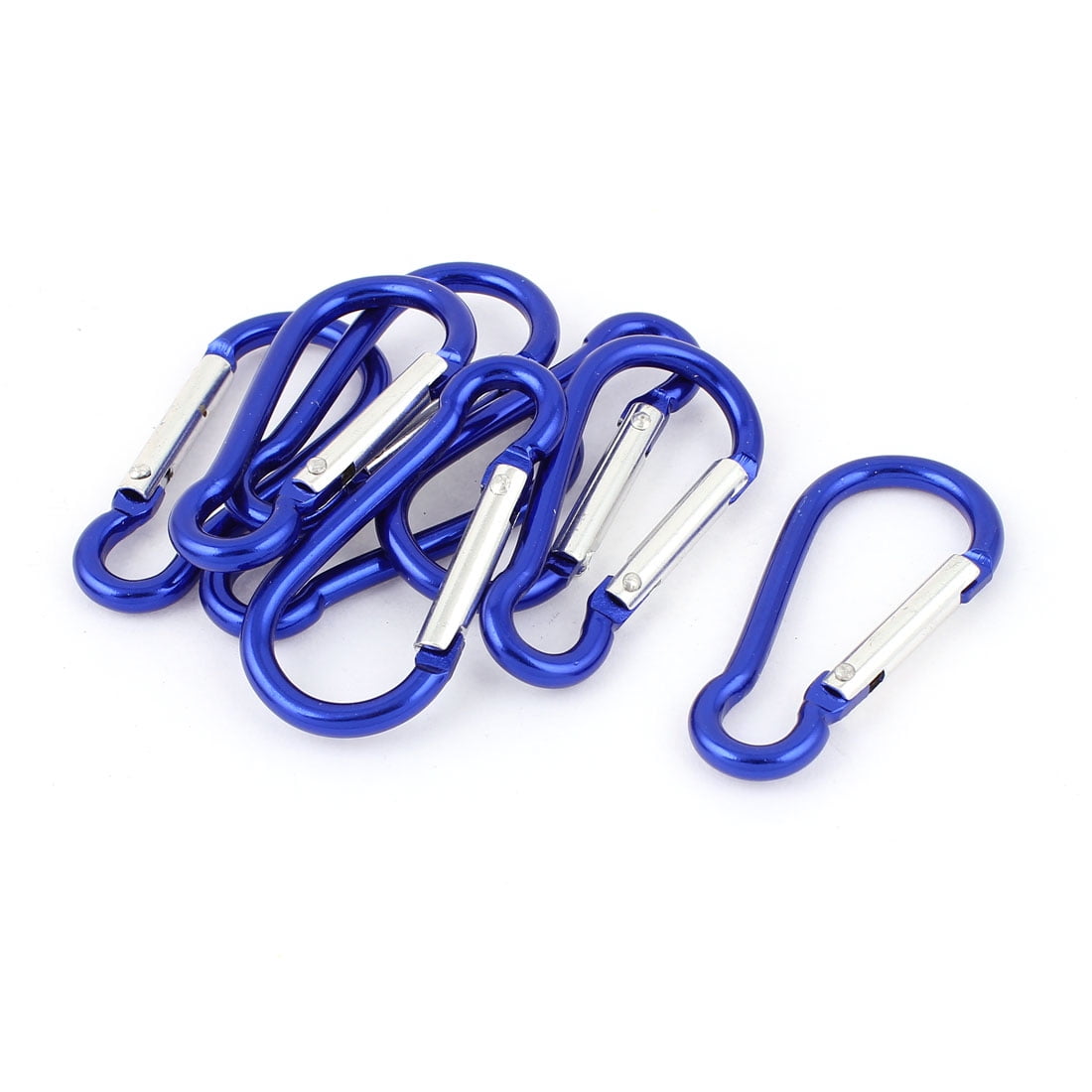 5 X Aluminum Carabiner Camp Spring Snap Hook Keychain Hiking Silver 4.8cm 