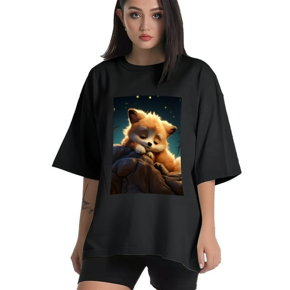 Plus Size Shirt for Women Black Tops for Women Short Sleeves Shirt for Women Cute Puppy T Shirt Crewneck Shirt for Women XS