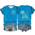 thumbnail image 2 of Aloohaidyvio Graphic T Shirts for Women,Summer Women's Vintage Beach Shirt Spring Short Sleeve Crew Neck T-Shirt 2024 Casual Graphic Tees, 2 of 3