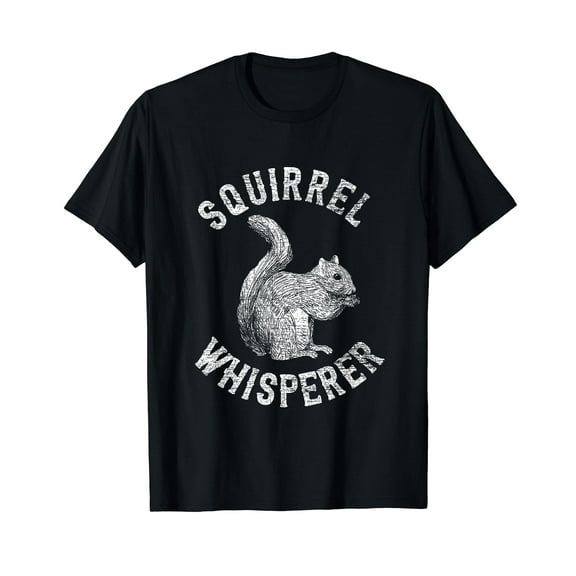 Vintage Squirrel Lover Squirrel Whisperer Black T-Shirt
