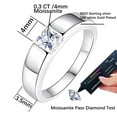 thumbnail image 4 of Moissanite Eternity Ring, Oval Cut 0.3ct D Color 925 Sterling Silver Gemstone Lab Diamond Gold Plated Rings Wedding Engagement Band Rings for Women, 4 of 21