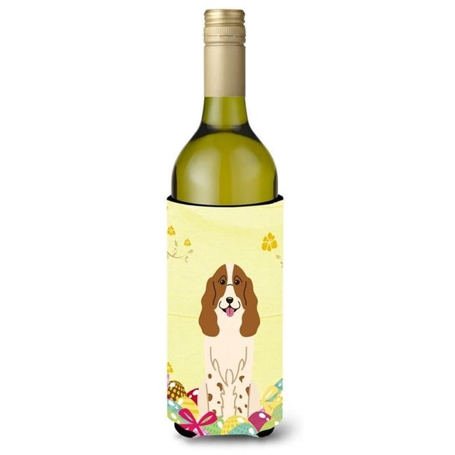 Easter Eggs Russian Spaniel Wine Bottle Beverge Insulator Hugger