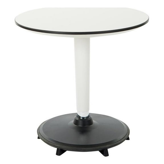 Active Height Adjustable Table 21"-31" in White Laminated Top in Engineered Wood