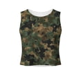 thumbnail image 4 of Yourumao Womens Camo Tank Tops Crop Sleeveless Shirts Crew Neck Loose Casual Tanks Comfy Summer Graphic Tees for Lounge Travel, 4 of 6