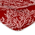 thumbnail image 5 of Jordan Manufacturing 38" x 21" Seacoral Red Nautical Rectangular Outdoor Wrought Iron Chair Cushion with Ties and Hanger Loop, 5 of 15