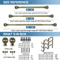 thumbnail image 4 of Urbanest Fluted Ball Flat Button 1" 3/4" Double Drapery Curtain Window Rod Set - 48" to 84", Antique Brass, 4 of 6
