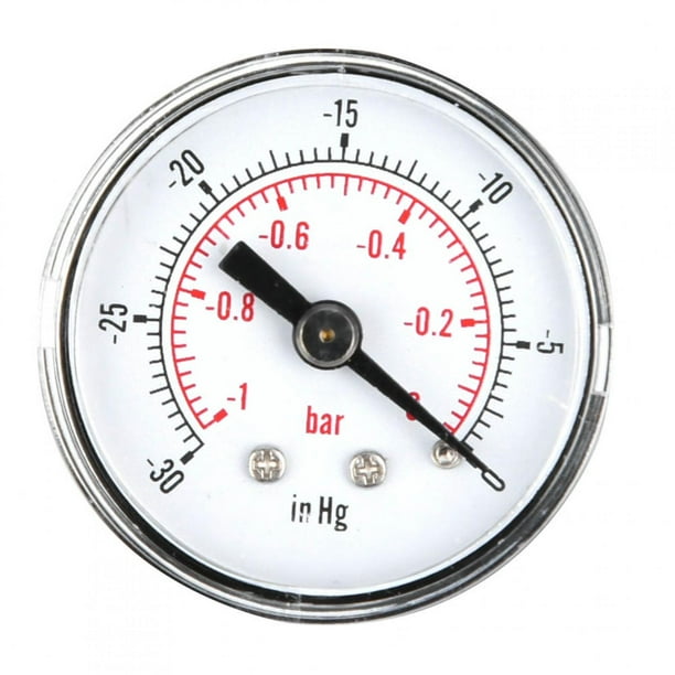 Water Vacuum Pressure Gauge,10bar 300inHg Dual Scale Axial Vacuum