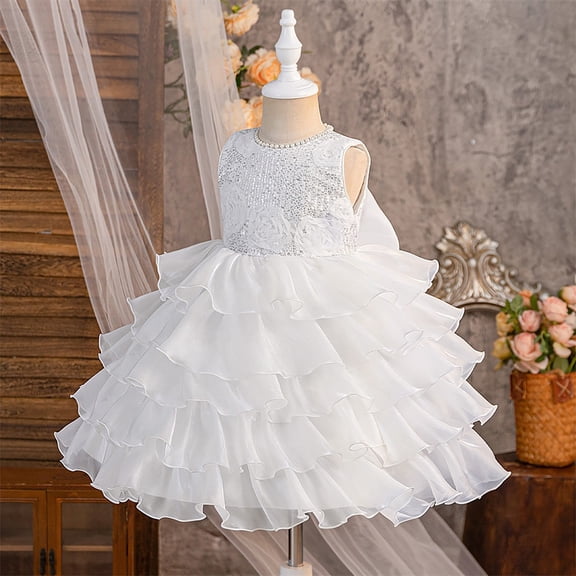 Girl Dresses Cartoon Birthday Dress Girls Kids Puffy Dress 3T