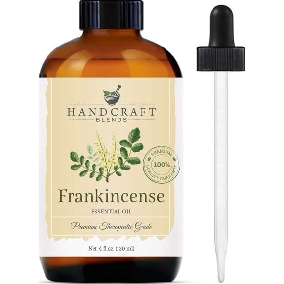 Handcraft Frankincense Essential Oil - 100 Percent Pure and Natural - Premium Therapeutic Grade with Premium Glass Dropper - Huge 4 oz