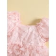 thumbnail image 2 of Baby Sweetie Kids Toddler Girl Princess Dress, Short Puff Sleeve 3D Butterfly Tulle Tutu Dress Fairy Dress 6M-5T, 2 of 9