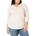 thumbnail image 1 of Style & Co. Blusa de punto tipo gofre para mujer, rosa, 1X, 1 of 1