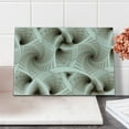 thumbnail image 2 of Fractal Cutting Board, Abstract Digital Futuristic Curved Spirals Sci Fi Motion Illustration, Decorative Tempered Glass Cutting and Serving Board, Small Size, Beige, by Ambesonne, 2 of 5