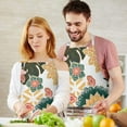 thumbnail image 3 of Tropical Pioneer Flower Pattern Apron-Garden Aprons for Women with Pockets-Cotton Linen Waterproof Kitchen Cooking Gardening Aprons Adjustable for Kitchen,Cooking,BBQ and Salon 33x27 Inch, 3 of 7