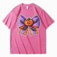 thumbnail image 4 of TOWED22 Halloween Shirt for Women Cute Ghost Vintage Graphic Halloween Tshirt for Party Short Sleeve Fall Shirt(Hot Pink,XXL), 4 of 9