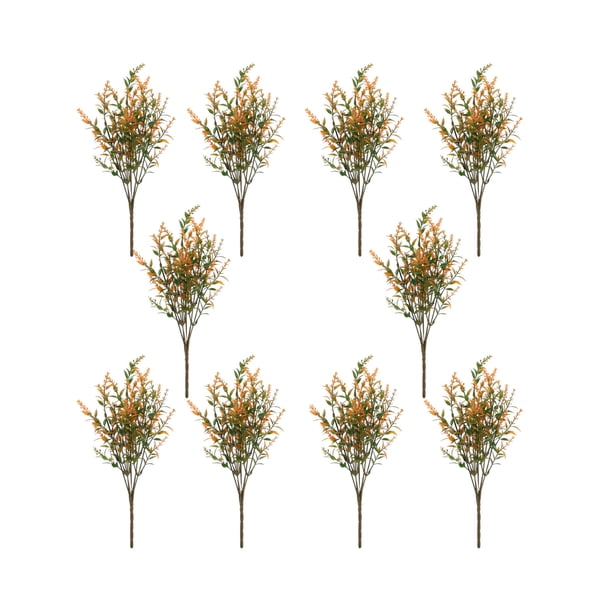 10 piezas de follaje artificial colgante de plástico para interiores y exteriores, ideal para decoración de porches, jardines, bodas y casas de campo. Flores artificiales de 35 cm para cocina,