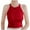 Red, variant on CFLVAEK Tank Top with Built in Bra for Women Casual Summer Halter Tank Tops Slim Fit Sleeveless Tunic Tops Solid Color Cotton Clothes Red Free Size